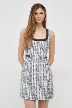 Šaty s prímesou vlny Guess TOSCA čierna farba, mini, priliehavé, W4RK16 WFWV2