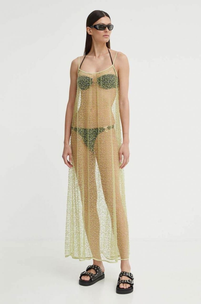 Šaty Samsoe Samsoe SAMALLY zelená farba, F24200141