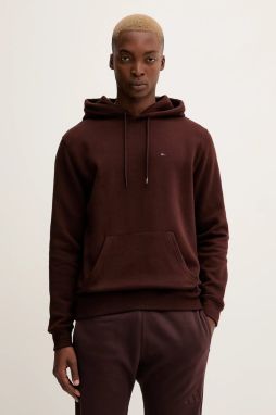 Mikina Tommy Jeans béžová farba, s kapucňou, jednofarebná, DM0DM20742