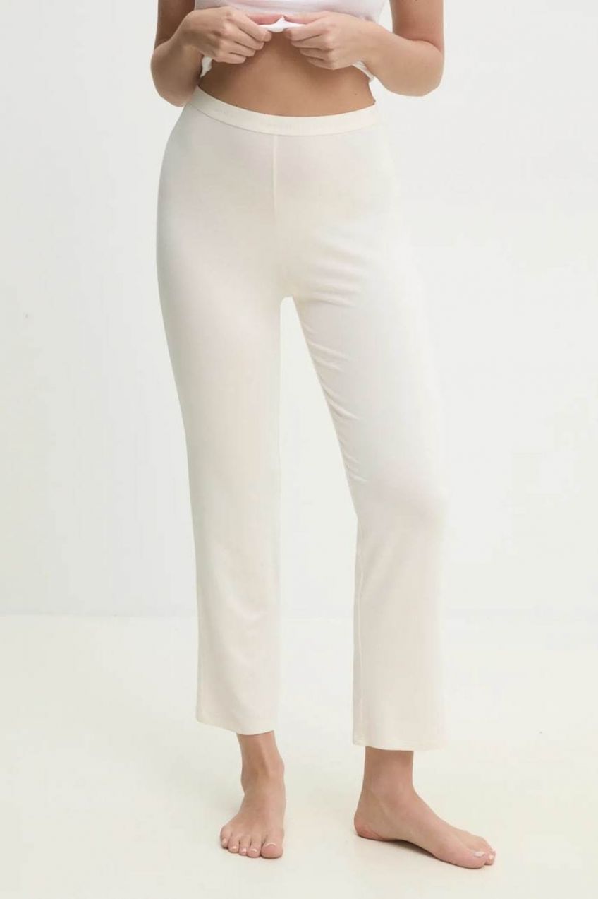 Pyžamové nohavice Calvin Klein Underwear dámske, biela farba, 000QS7285E