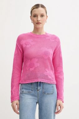 Bavlnený sveter MRINGA ružová farba, ľahké, MRINGA