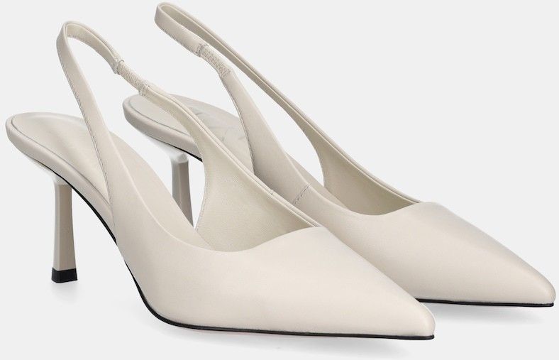 Kožené lodičky Answear.LAB biela farba