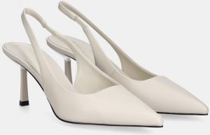 Kožené lodičky Answear.LAB biela farba