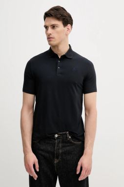 Polo tričko Karl Lagerfeld pánske, tmavomodrá farba, jednofarebné, 553221.745750