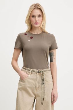Tričko Miss Sixty dámske, hnedá farba, 6S2SJ06900