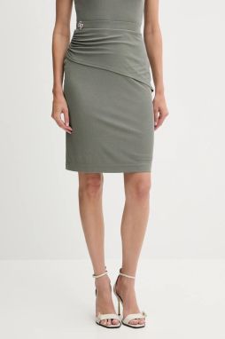 Sukňa Guess PRISCA zelená farba, mini, puzdrová, W5YD64 KAQL2