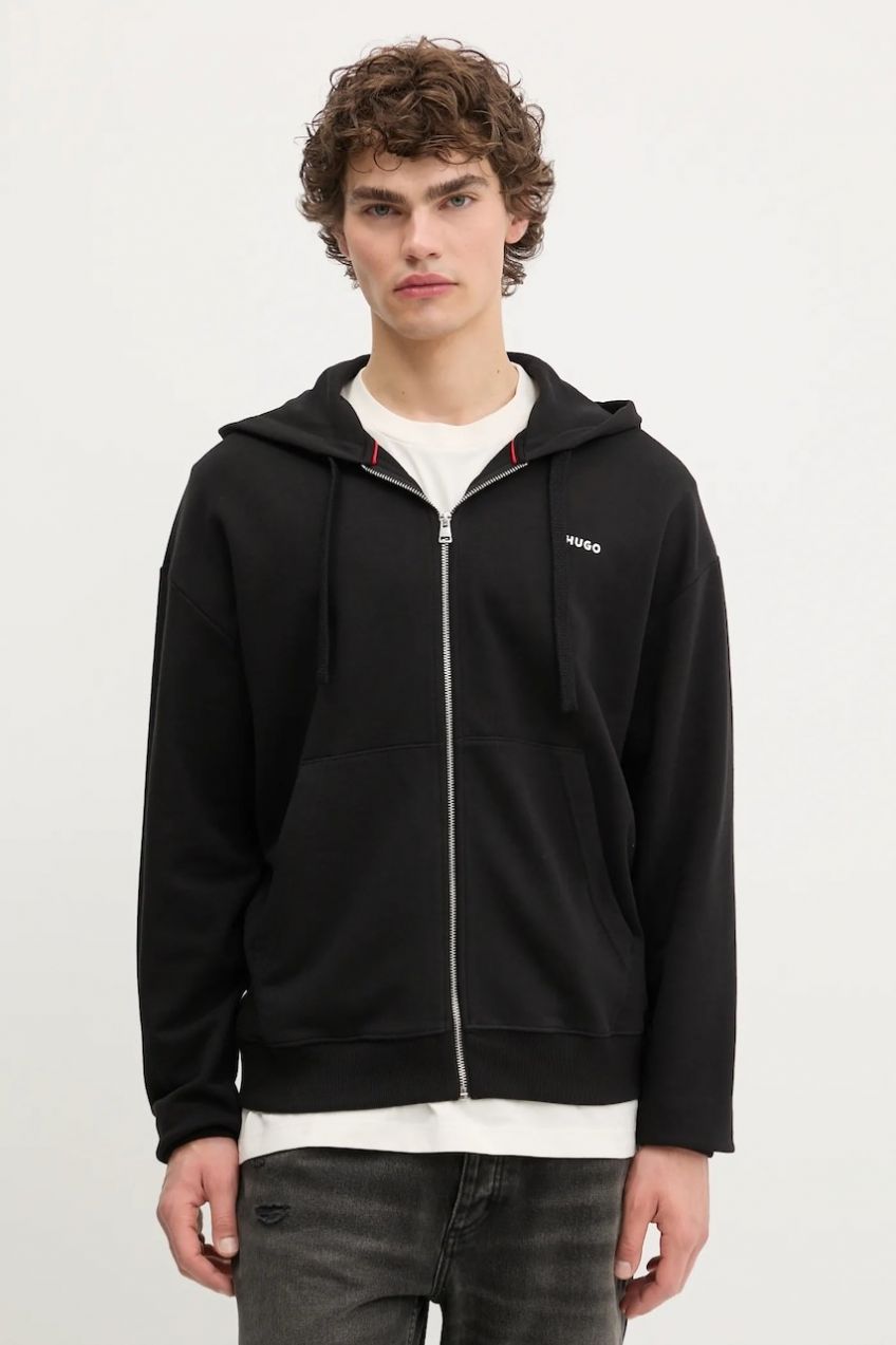 Bavlnená mikina HUGO Dapozip
