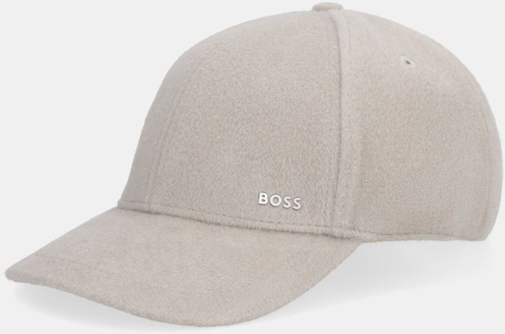 Čiapka s prímesou vlny BOSS Zed-WO-PW hnedá farba, 50550616