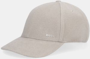 Čiapka s prímesou vlny BOSS Zed-WO-PW hnedá farba, 50550616
