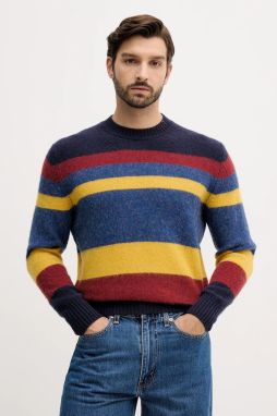 Vlnený sveter United Colors of Benetton tmavomodrá farba, 103MK10AR