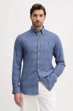 Košeľa Polo Ralph Lauren tmavomodrá farba, regular, s golierom button-down, 710P07185