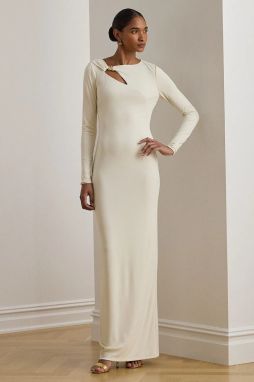 Šaty Lauren Ralph Lauren béžová farba, maxi, priliehavé, 253P03589