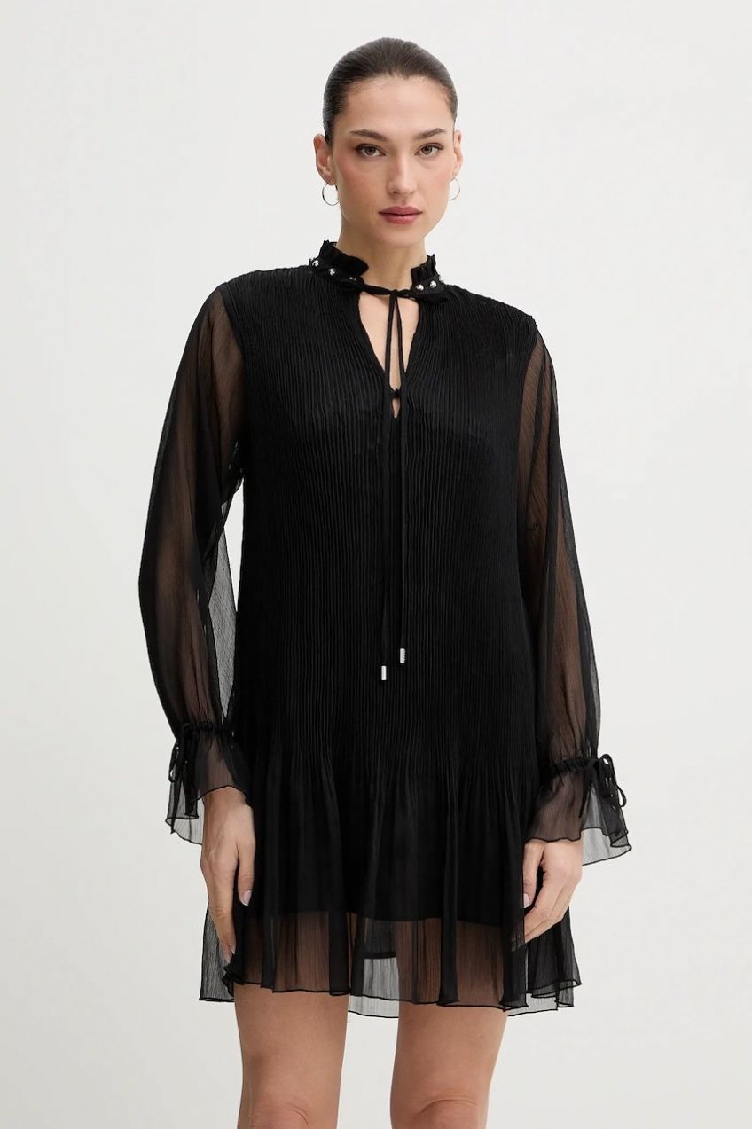 Šaty Liu Jo čierna farba, mini, áčkový strih, WA6263 T6867