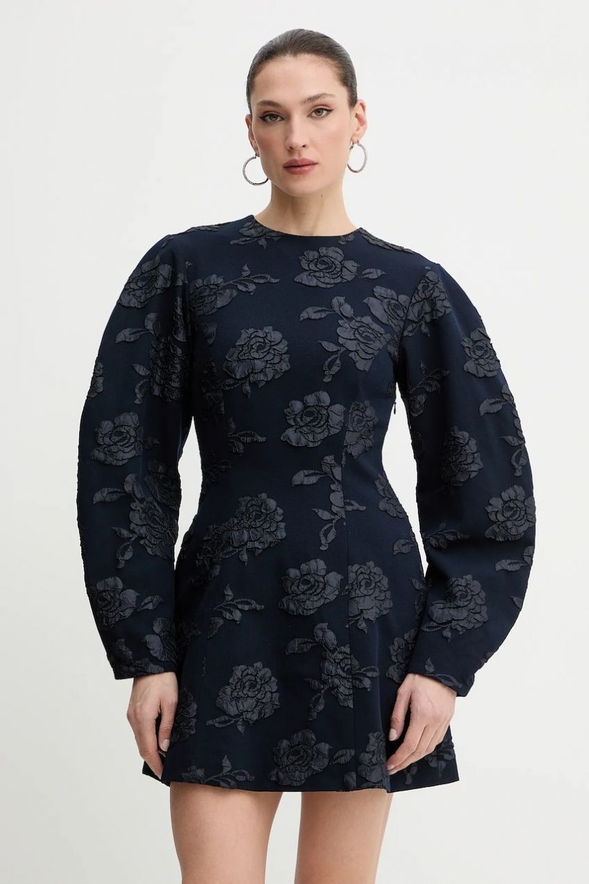 Šaty Rotate tmavomodrá farba, mini, áčkový strih, 1154962318