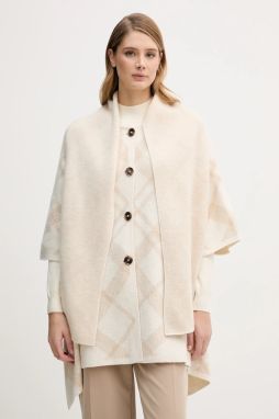 Kardigan s prímesou vlny Barbour Vienna béžová farba, LKN1734