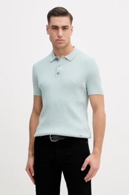 Bavlnené polo tričko Joop! tyrkysová farba, jednofarebné, 30100013