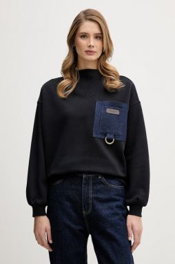 Mikina Barbour Saima tmavomodrá farba, jednofarebná, LOL0664