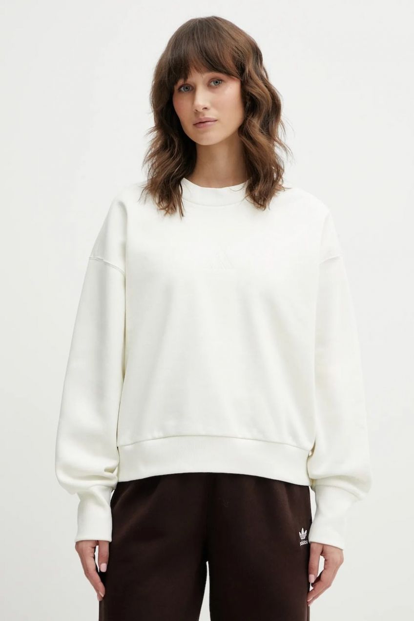 Mikina adidas All Szn béžová farba, jednofarebná, KA2457