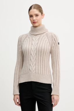 Sveter s prímesou vlny Newland LADY WOOL SWEATER béžová farba, hrejivý, s rolákom, N46536.34