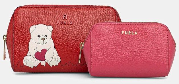 Kozmetická taška Furla 2-pak červená farba, WE00453 BX4291 4536S