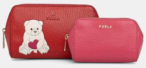 Kozmetická taška Furla 2-pak červená farba, WE00453 BX4291 4536S