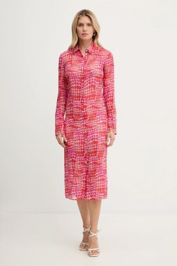 Šaty Patrizia Pepe červená farba, midi, rovný strih, 8A1662 A725