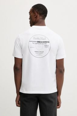 Bavlnené tričko BOSS Orange Te_BossClub pánske, biela farba, s potlačou, 50556033