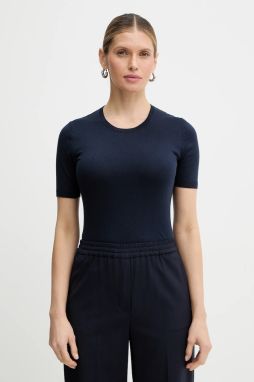 Sveter s prímesou hodvábu Weekend Max Mara GABARRA tmavomodrá farba, ľahký, 2615361081600