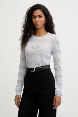 Sveter Patrizia Pepe modrá farba, ľahký, 8K0354 K303
