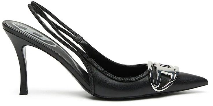 Kožené lodičky Diesel D-Venus Sb čierna farba, Y02985-PR818-T8013