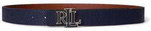 Obojstranný kožený opasok Lauren Ralph Lauren tmavomodrá farba, 412P04417