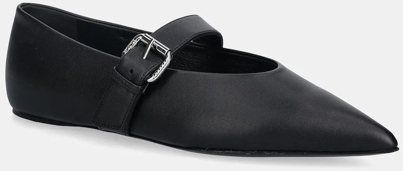 Kožené balerínky Weekend Max Mara Wkagel čierna farba, 2615521054600