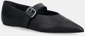 Kožené balerínky Weekend Max Mara Wkagel čierna farba, 2615521054600