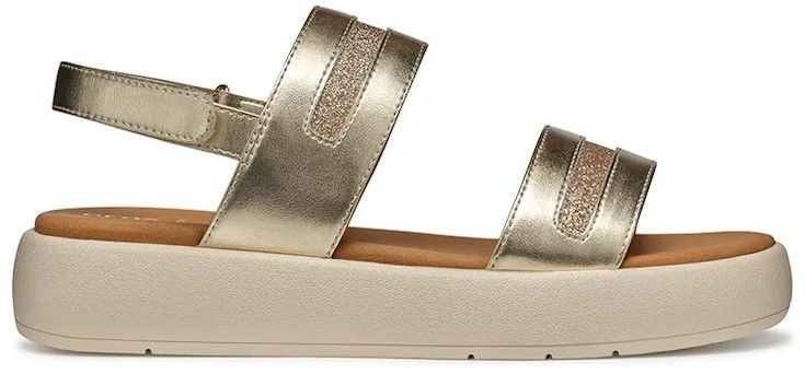 Sandále Geox D CAMALEI C zlatá farba, na platforme, D550NC 0BNEW C2012