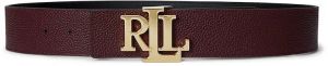 Obojstranný kožený opasok Lauren Ralph Lauren bordová farba, 412P06813