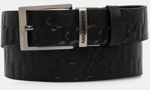 Obojstranný kožený opasok Karl Lagerfeld čierna farba, 561454.815302