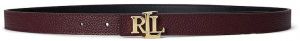 Obojstranný kožený opasok Lauren Ralph Lauren bordová farba, 412P06811