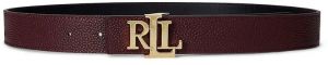 Obojstranný kožený opasok Lauren Ralph Lauren bordová farba, 412P06812