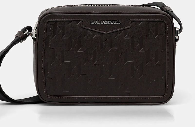 Kožená taška Karl Lagerfeld K/LOOM čierna farba, A1M30067