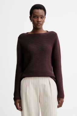 Bavlnený sveter Marc O'Polo hnedá farba, 511605960113