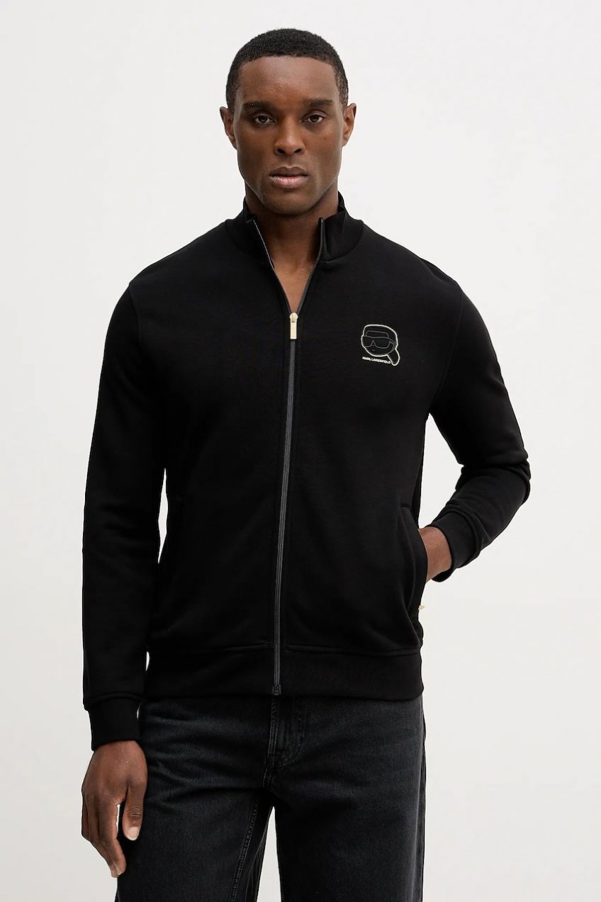 Mikina Karl Lagerfeld čierna farba, jednofarebná, 561910.705004