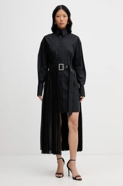 Šaty Karl Lagerfeld čierna farba, mini, oversize, B1W13052