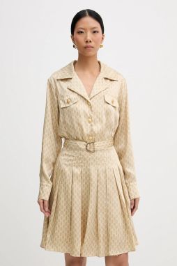 Šaty Marciano by Guess ELIDA béžová farba, mini, áčkový strih, 6RGK30 7435A