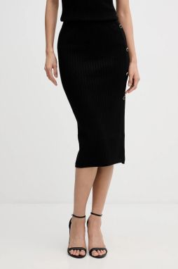 Sukňa Marciano by Guess BICE čierna farba, midi, rovný strih, 6RGD13 5613Z