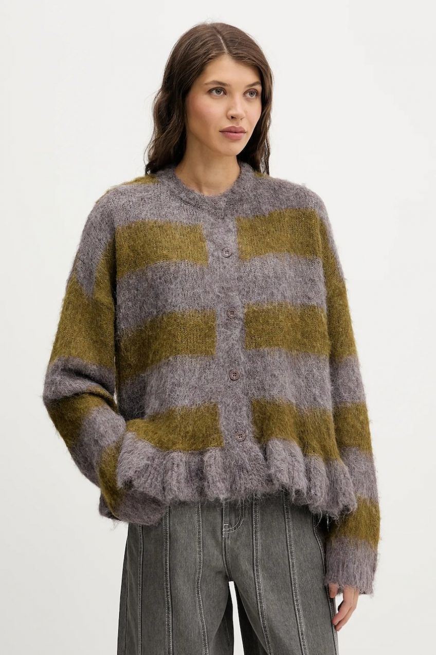 Kardigán The Ragged Priest fialová farba, RPAW251064KW