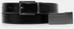 Kožený opasok BOSS Gifflet_Gb35_pp čierna farba, 50558756
