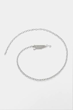 Opasok Tommy Jeans strieborná farba, AW0AW18264