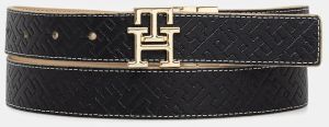 Obojstranný kožený opasok Tommy Hilfiger tmavomodrá farba, AW0AW18256