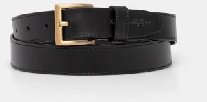 Kožený opasok Tommy Hilfiger čierna farba, AM0AM14067