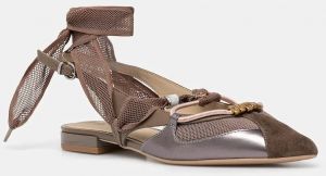 Baleríny Pinko Gianira 30 hnedá farba, s otvorenou pätou, SD0547P003M28